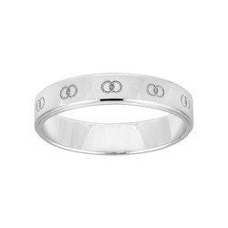 Anillo Oro Blanco 18kts Argyor-MRM 4mm (18)290G40 Alianza Grabado Laser Uniones