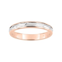 Anillo Oro Rosa Bicolor Blanco 18kts Argyor-MRM 3mm (18)020R30 Alianza