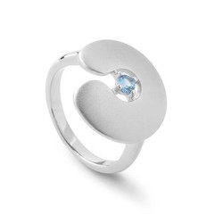 Anillo Plata Argent Basic ANRJ003A/12 Circonita Azul Maze