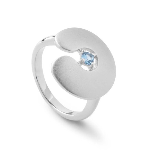 Anillo Plata Argent Basic ANRJ003A/12 Circonita Azul Maze