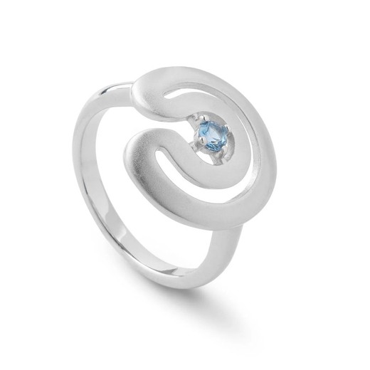 Anillo Plata Argent Basic ANRJ003CA/12 Circonita Azul Maze Calado