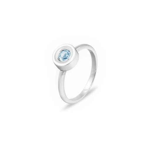 Anillo Plata Argent Basic ANRJ004B10 Topacio Azul Natural