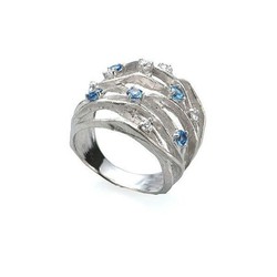 Anillo Plata Argent Basic ANRM022A/10 Circonitas Azules