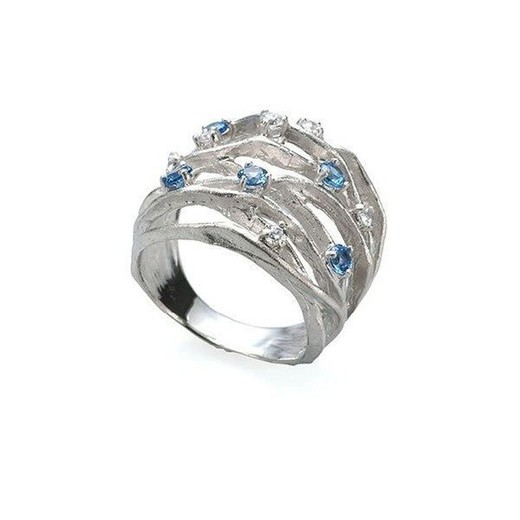 Anillo Plata Argent Basic ANRM022A/12 Circonitas Azules