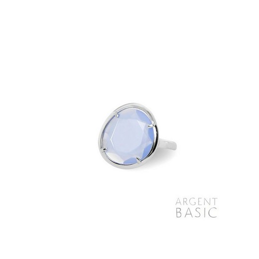 Βασικό δαχτυλίδι ασημί μπλε βασικό ουρανό ANRS002PA