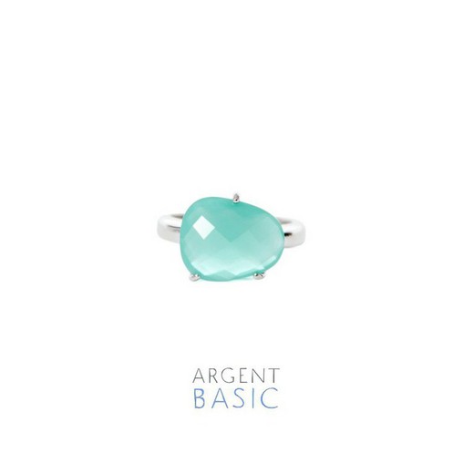 Argent Basic Silver Ring Turquesa Stone ANRS001PV