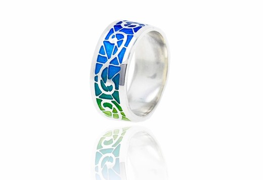 Anillo Plata Arior 1181304EPU-Talla 11 Modernista Colorines