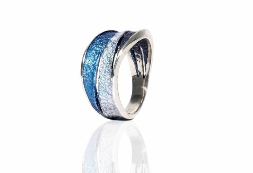 Anillo Plata Arior 1183215XPU-Talla 10 Bori Azul