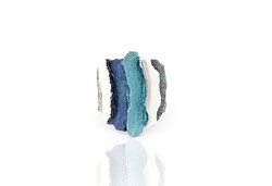 Anillo Plata Arior 1183284XPU-Talla 10 Carban Azul