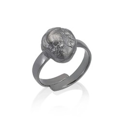 Anillo Plata Negra Argent Basic 1,1x1,4cm ANRM052N Magma