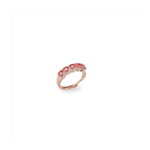 Anillo Plata Rosada Sovrani J7308M12 Circonitas Blancas Bicolor Rojas