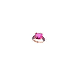 Anillo Plata Rosada Sovrani J9497M12 Cristal Fucsia