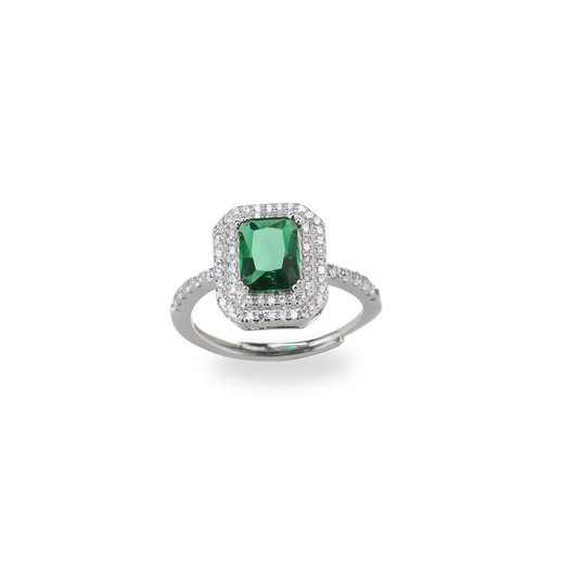 Anillo Plata Sovrani J8130M12 Circonitas Esmeralda Cúbica