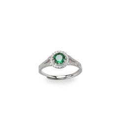 Anillo Plata Sovrani J8139M12 Circonitas Con Esmeralda