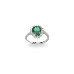 Anillo Plata Sovrani J8151M16 Circonitas Esmeralda