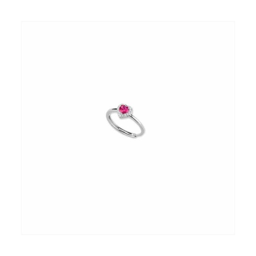 Anillo Plata Sovrani J8347M13 Circonitas Con Rubí Corazón