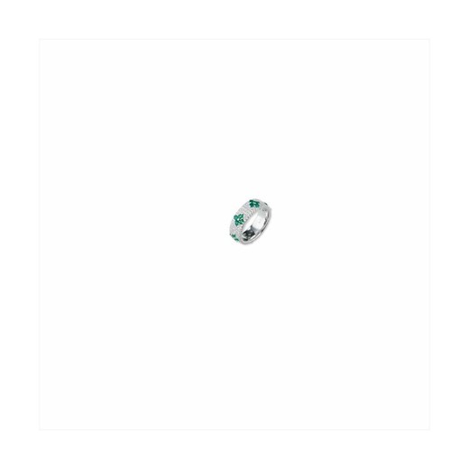 Anillo Plata Sovrani J8393M13 Circonitas Flor Esmeralda