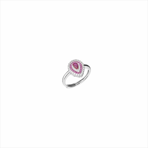 Anillo Plata Sovrani J9808M14 Circonitas Bicolor Rosa