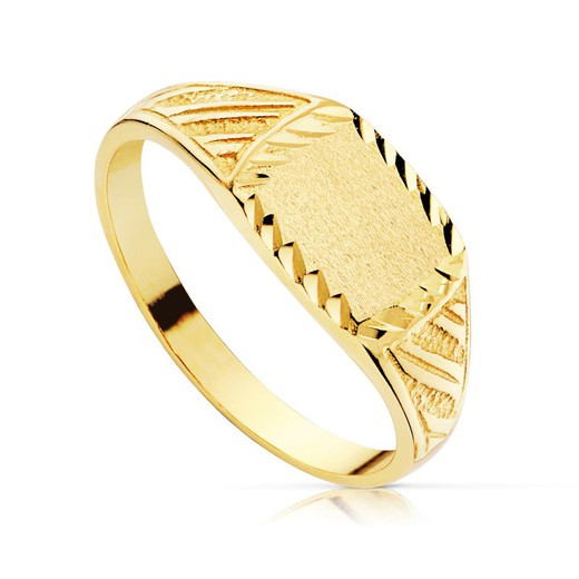 Σκαλιστό χρυσό 18 καράτια δαχτυλίδι 08000098