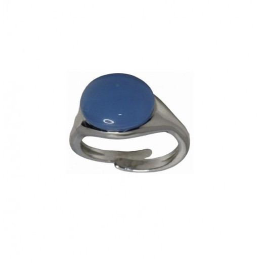 Anillo Xernus Plata 3XE2982 Cristal Azul