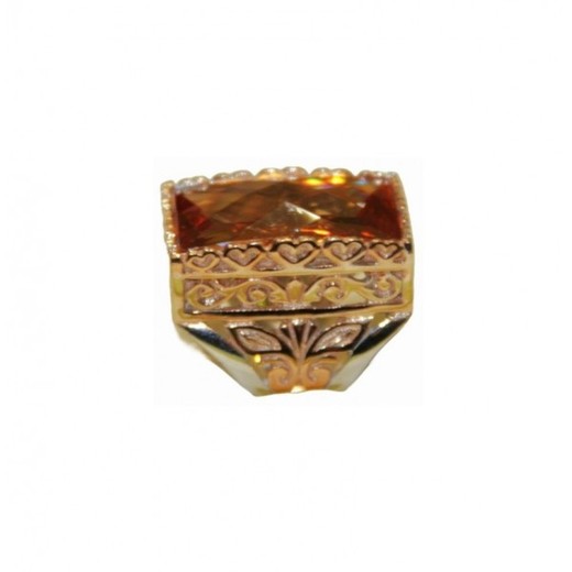 Anillo Xernus Plata Bicolor Dorada 1RG2185 Filigranas Con Topacio