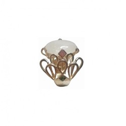 Anillo Xernus Plata Dorada NF2568 Cristal Blanco