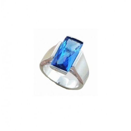 Anillo Xernus Plata NF1296 Cristal Azul