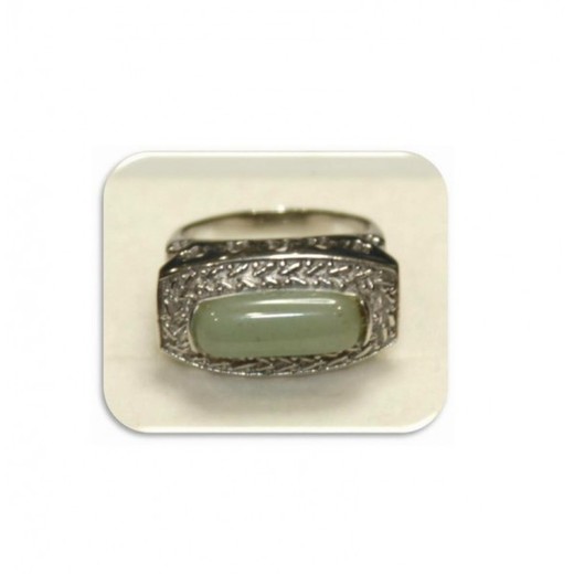 Anillo Xernus Plata NF1645 Cuarzo Verde