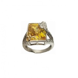 Anillo Xernus Plata NF1646 Cristal Citrino Circonitas