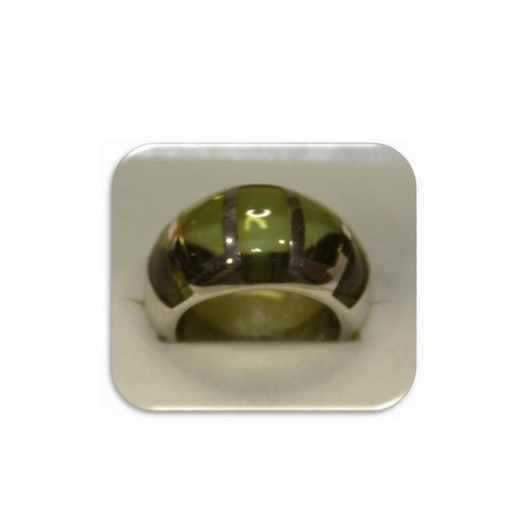 Anillo Xernus Plata NF1752 Resina Verde