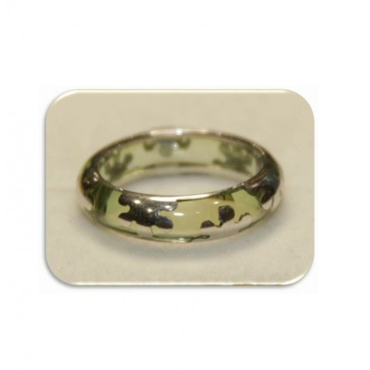 Anillo Xernus Plata NF1756-A Resina Verde