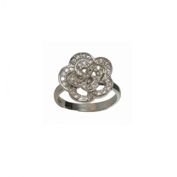 Anillo Xernus Plata NF3166 Flor Con Circonitas