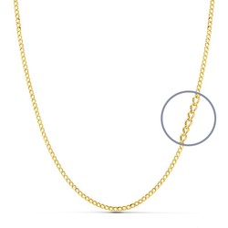 18kts Gold Hollow Barabada Chain Length 40cm Width 1mm 07002640