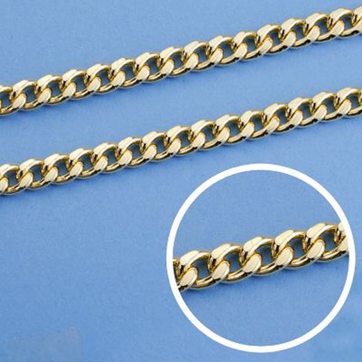 18kts Guld hul Barabada kæde længde 50cm bredde 5mm 22002650