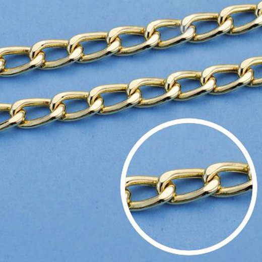 18kts Guld hul Barabada kæde længde 60cm bredde 4,5mm 20002160