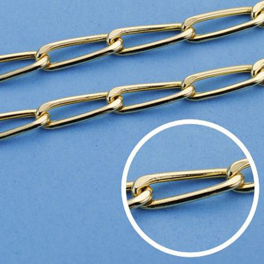 18kts Guld hul Bilbao kæde længde 50cm bredde 4,5mm 20001750