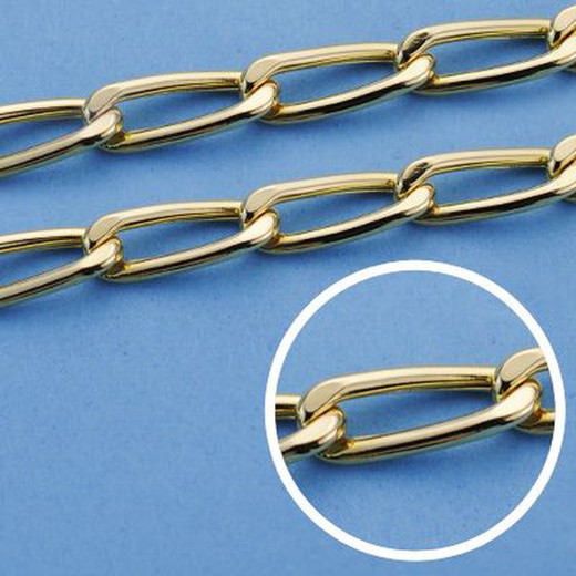 18kts Gold Hollow Bilbao Chain Length 50cm Width 6mm 20001850
