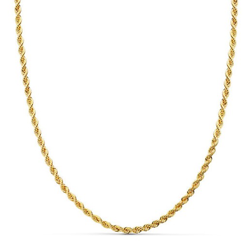 Łańcuszek sznurkowy Salomonico, złoty, 18-karatowe Długość 50 cm Szerokość 3 mm 22002050