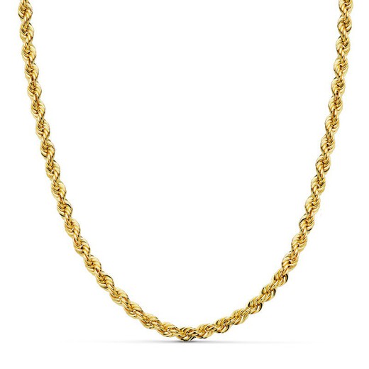 Łańcuszek sznurkowy Salomonico, złoty, 18-karatowe Długość 50 cm Szerokość 4 mm 18004750