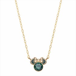 Disney Catena in oro 9kt 9K0022C Minnie Zirconia verde scuro