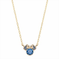 Disney 9kt guldkæde 9K0026C Minnie Blue Zirconia