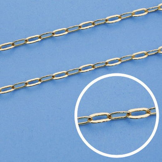 Złoty 18-karatowy wydłużony wymuszony łańcuszek o długości 50 cm 11000027