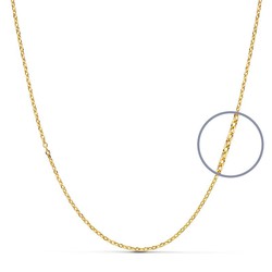 18kts Gold Hollow Forced Chain Länge 50cm Breite 1,2mm 26004850