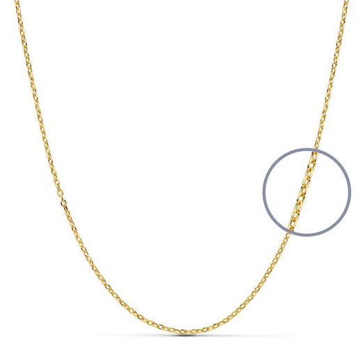 18kts Gold Hollow Forced Chain Length 50cm Width 1.2mm 26004850