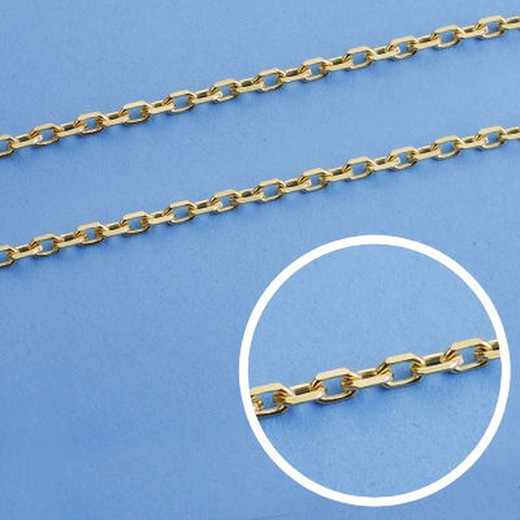18kts Gold Forced Chain Länge 50cm Breite 2,5mm 11005450