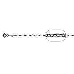 Cadena Plata Negra 39cm CAD0095RU Rolo