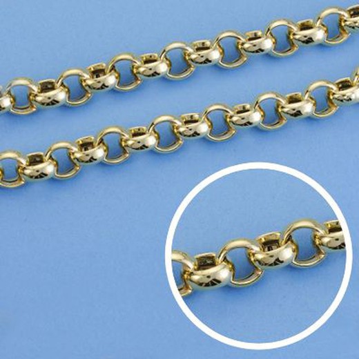 18-karatowy złoty Hollow Rolo Chain Długość 45 cm Szerokość 8 mm 26009945