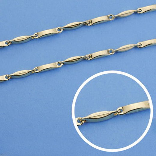 18-karatowe złote puste sekcje Długość łańcucha 60 cm Szerokość 2,5 mm 07000617