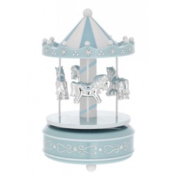 Carrousel Musical Caballitos Celeste B4200C 10x18cm