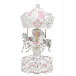 Carrousel Musical Caballitos Rosa B4182-01R 9x20cm